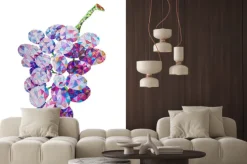 Naklejka: Poli niskie winogron akwarelowe