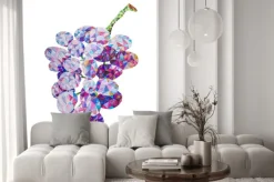 Naklejka: Poli niskie winogron akwarelowe