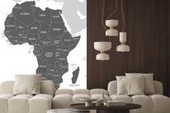 Naklejka: Polityczna afryka mapa ilustracji wektorowych samodzielnie na