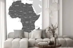 Naklejka: Polityczna afryka mapa ilustracji wektorowych samodzielnie na