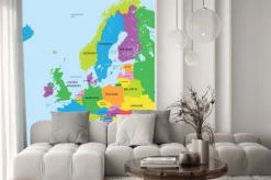 Naklejka: Polityczna mapa europy z nazwami państw po angielsku