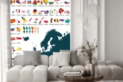 Naklejka: Polityczna mapa europy