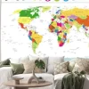 Naklejka: Polityczna mapa świata z ikonami