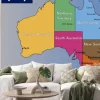 Naklejka: Polityczna mapa australii