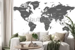 Naklejka: Polityczna mapa świata wektor ilustracja na białym tle.