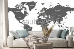 Naklejka: Polityczna mapa świata wektor ilustracja na białym tle.