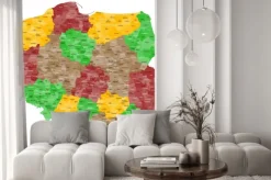 Naklejka: Polska landkarte im detail