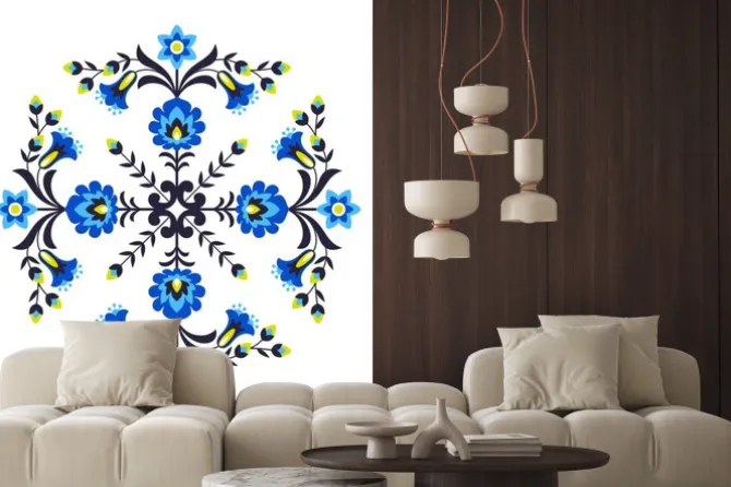 Naklejka: Polskie kwiaty ludowe