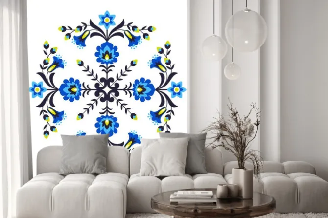 Naklejka: Polskie kwiaty ludowe