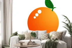 Naklejka: Pomarańczowy owoc wyizolowanych