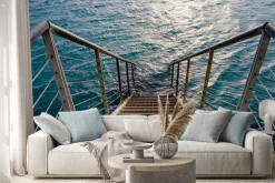 Naklejka: Pomost ze schodami do wody