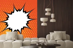 Naklejka: Pop-art w tle