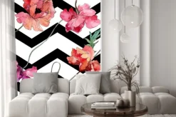 Naklejka: Poppy floral botanical flower. watercolor background illustration