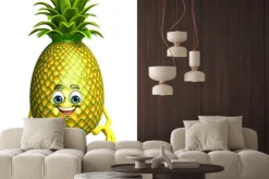Naklejka: Postać z kreskówki z ananasem
