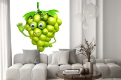 Naklejka: Postać z kreskówki z winogron