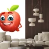 Naklejka: Postać z kreskówki z jabłek owoców