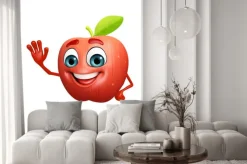 Naklejka: Postać z kreskówki z jabłek owoców