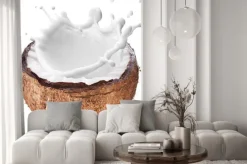 Naklejka: Powitalny mleka kokosowego z wewnątrz.