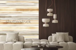 Naklejka: Poziome beżowe paski w stylu akwareli