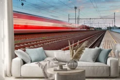 Naklejka: Prędkość pociągu na stacji