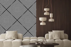 Naklejka: Projekt bez szwu monochromatyczny tło iluzja