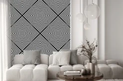 Naklejka: Projekt bez szwu monochromatyczny tło iluzja