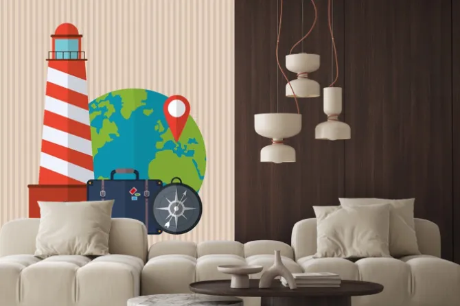 Naklejka: Projektowanie ikon podróży