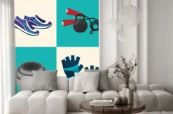 Naklejka: Projektowanie sport fitness