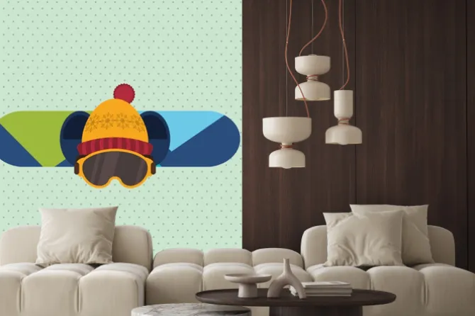 Naklejka: Projektowanie sport zimowy