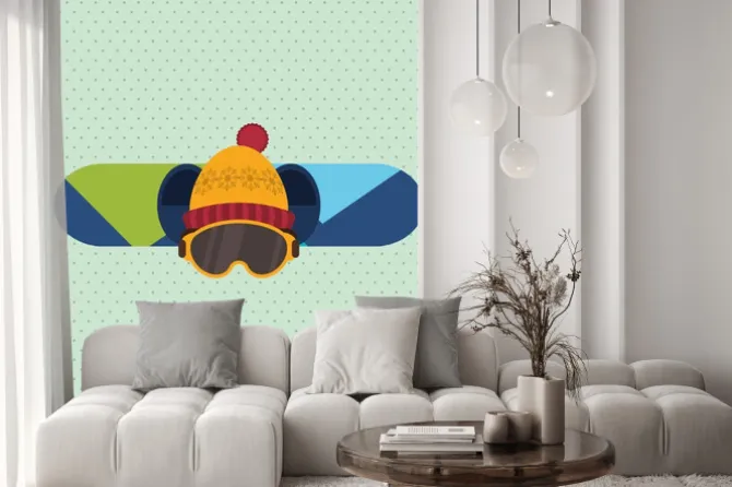 Naklejka: Projektowanie sport zimowy