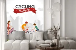 Naklejka: Projektowanie styl życia rower