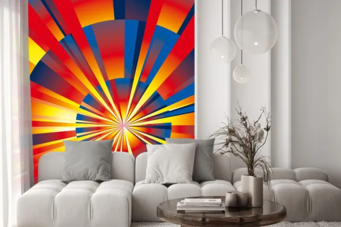 Naklejka: Promienie tle promieniowe