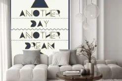 Naklejka: Proste geometryczne motywacyjny plakat