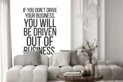 Naklejka: Prosty klasyczny plakat motywacyjny dla biznesu