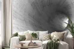 Naklejka: Przechodząc konkretne wnętrze tunelu o ścianach okrągłych