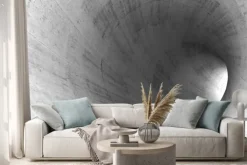 Naklejka: Przechodząc konkretne wnętrze tunelu o ścianach okrągłych