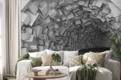 Naklejka: Przechodząc konkretne wnętrze tunelu, 3d