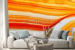 Naklejka: Przekrój poprzeczny naturalny półprzezroczysty agat kryształu