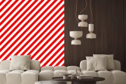 Naklejka: Przekątna paskiem czerwono-biały wzór wektora