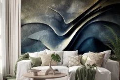 Naklejka: Przemysłowy grunge wnętrza studio z kamienia i betonu teksturą.