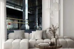 Naklejka: Przemysłowy pokój działu technicznego z żelaznych drzwi, kolumn