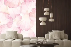 Naklejka: Przeźroczyste płatki na akwareli