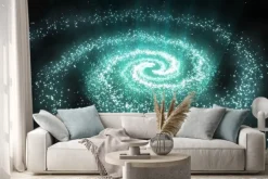 Naklejka: Przestrzeń sceny z gwiazdami bączek