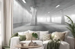 Naklejka: Puste podziemny parking renderowania 3d