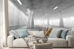 Naklejka: Puste podziemny parking renderowania 3d