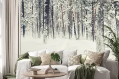 Naklejka: Pusty zimowy las