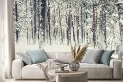 Naklejka: Pusty zimowy las