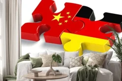 Naklejka: Puzzelteil zusammenarbeit china