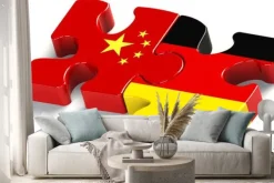 Naklejka: Puzzelteil zusammenarbeit china