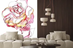 Naklejka: Róża w stylu szkicu